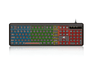 Teclado Gamer USB Preto com Iluminação Rainbow KPTE130