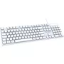 Teclado USB Office Slim K15, ABNT2, Cabo de 1,5m - Branco