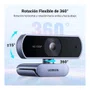 Webcam USB Full HD 1080P c/ Microfone UGREEN CM678 Cinza